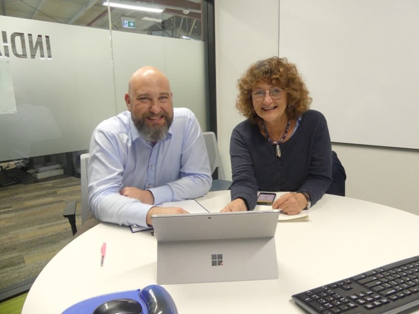 Phil de Joux, General Manager, Engagement and Sustainability at Lyttelton Port Company, and Suky Thompson, Rod Donald Trust Manager,